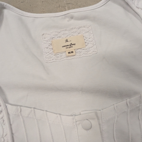 White Button-Front Top - Picture 3 of 3